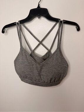 Seamless Strappy Sports Bralette - Gray